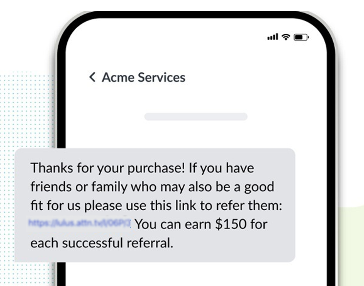 Referral friend Reward marketing Message