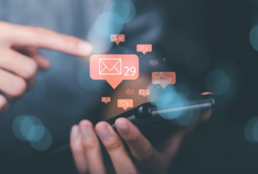 Using a smartphone with SMS marketing, including message and engagement.
