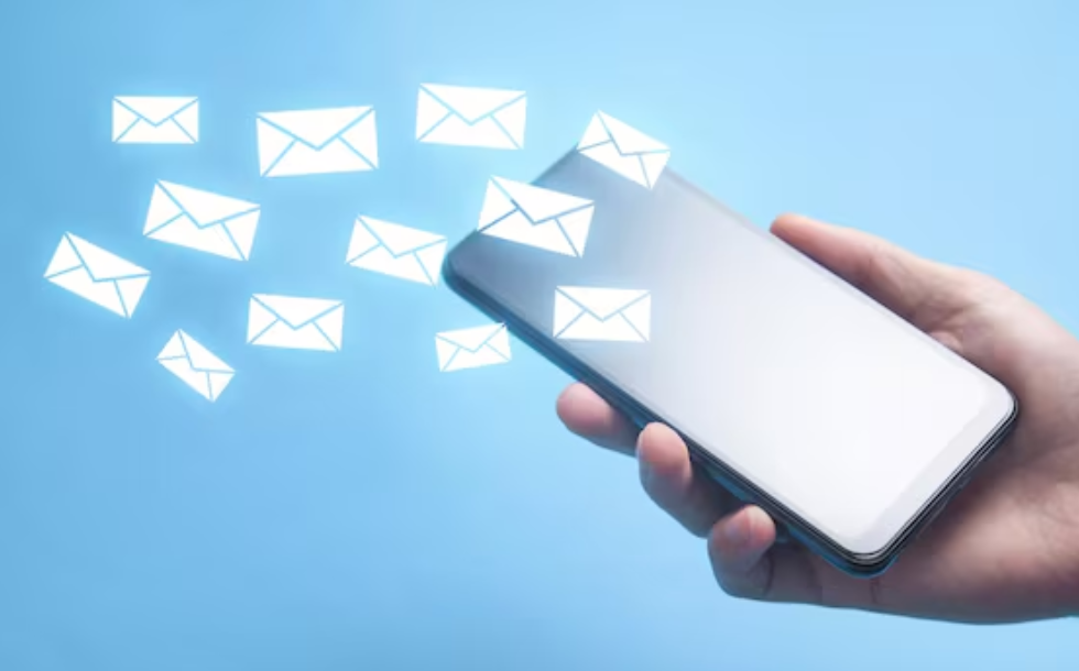 Smartphone Sending Email Messages