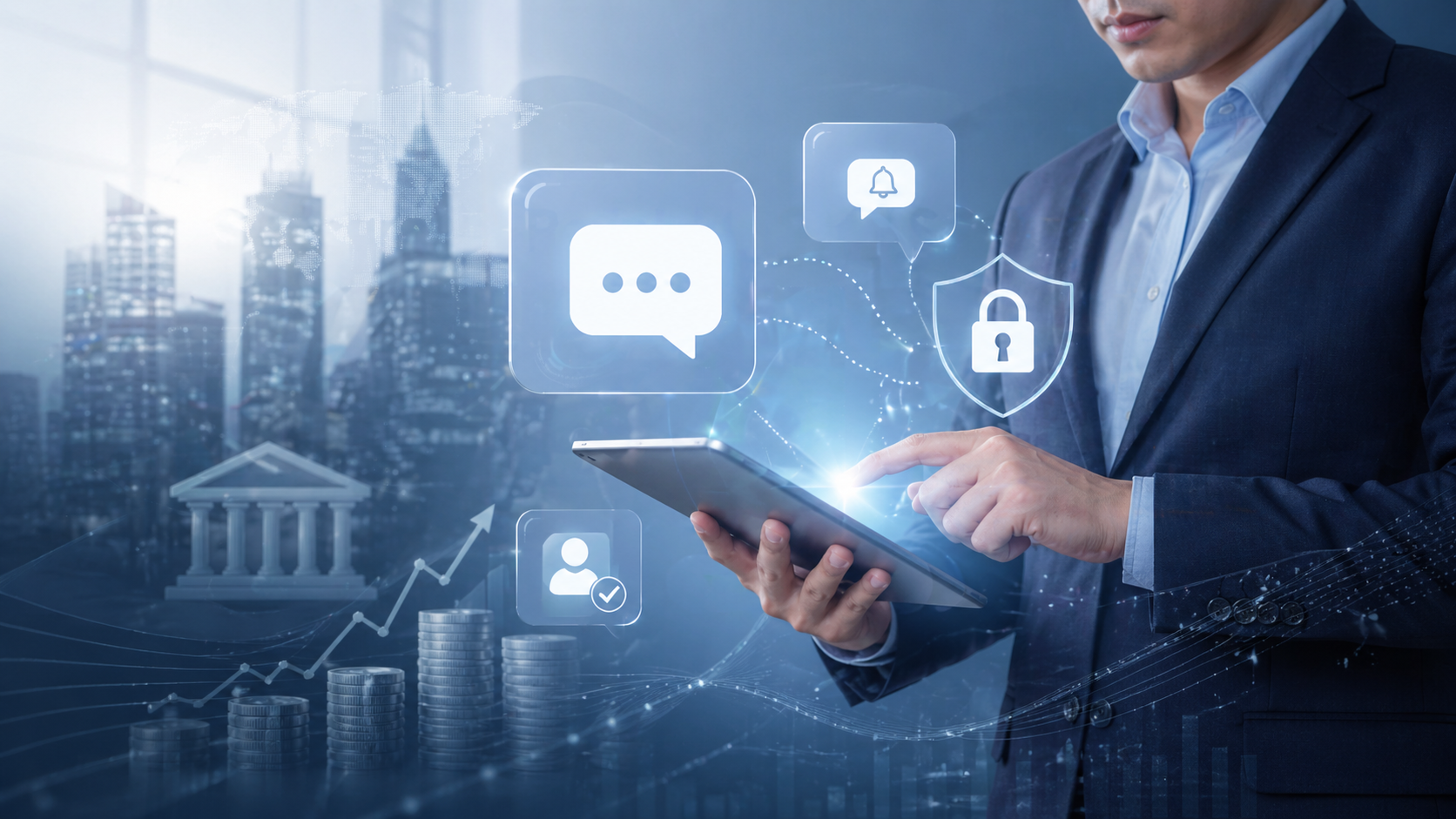 Digital finance interaction in a modern city
