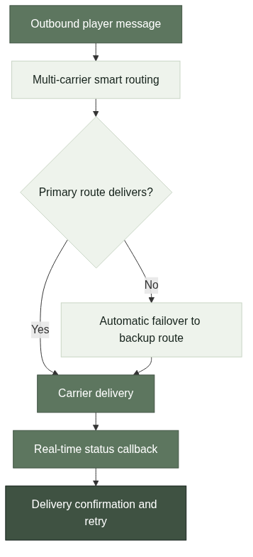 Multi-carrier routing with automatic failover and real-time delivery visibility